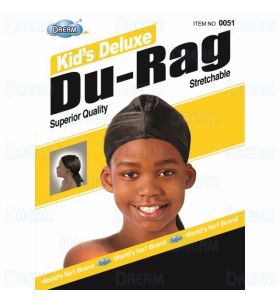 Dream Du-Rag Deluxe Smooth & Thick (3 Pack, Black)