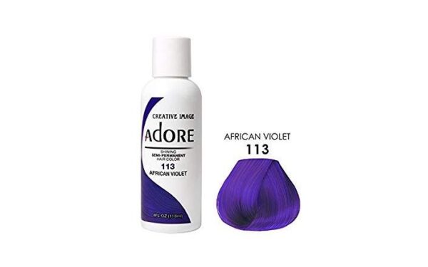 adore shining semi permanent hair color african violet 113