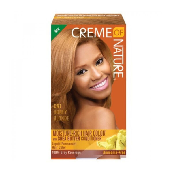 creme of nature moisture rich hair color kit c41 honey blonde